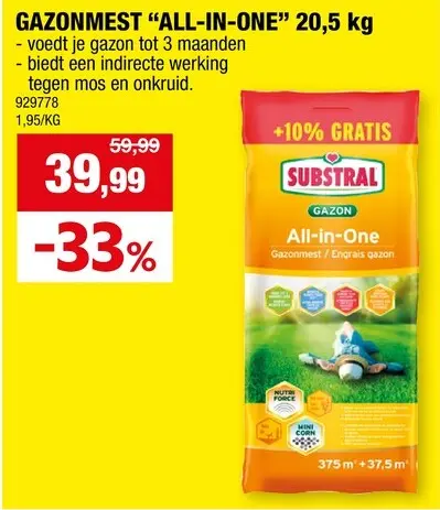Promotie: Gazonmest "All-in-one"