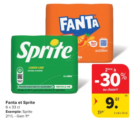 Offre: Fanta et Sprite