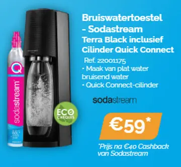 Aanbieding: Bruiswatertoestel - Sodastream Terra Black in