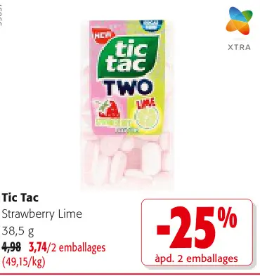 Offre: Tic Tac Strawberry Lime