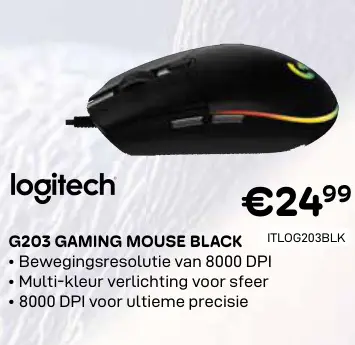 Promotie: G203 gaming mouse black