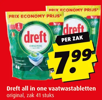 Aanbieding: Dreft all in one vaatwastabletten