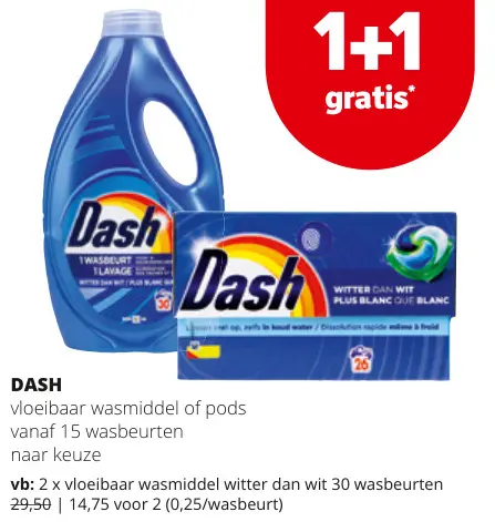 Promotie: Vloeibaar wasmiddel of pods