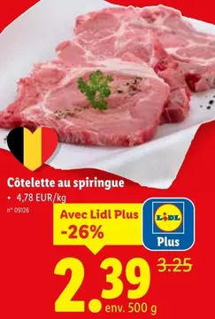 Offre: Côtelette au spiringue