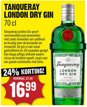 Aanbieding: Tanqueray London Dry Gin