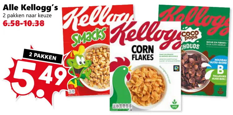 Aanbieding: Alle Kellogg's