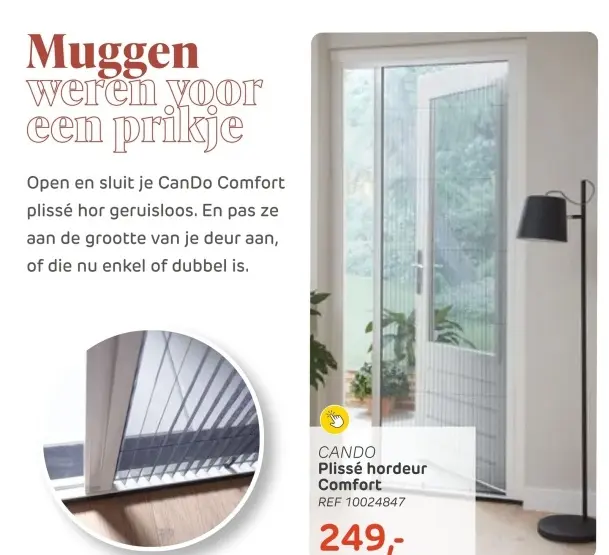 Aanbieding: Plissé hordeur Comfort
