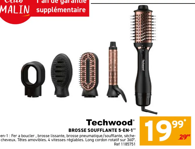 Offre: Brosse soufflante 5-en-1