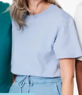 Aanbieding: Lichtblauw dames t-shirt regular fit