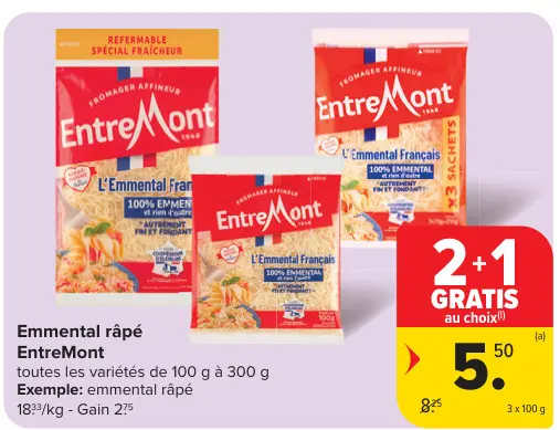 Offre: Emmental râpé