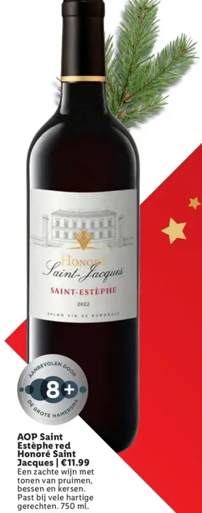 Aanbieding: AOP Saint Estèphe red Honoré Saint Jacques