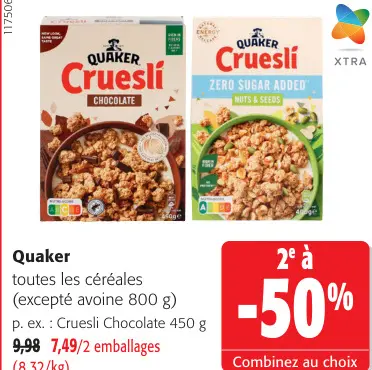Offre: Céréales Cruesli