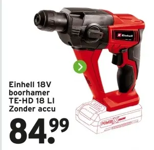 Aanbieding: Einhell 18V boorhamer TE-HD 18 LI