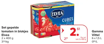 Aanbieding: Set gepelde tomaten in blokjes