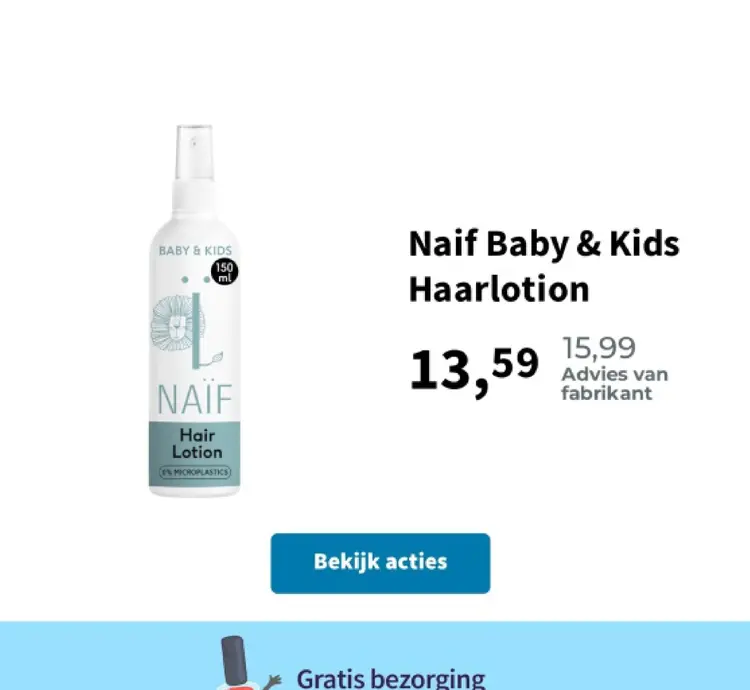 Aanbieding: Naif Baby & Kids Haarlotion