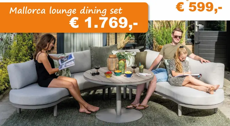 Aanbieding: Mallorca lounge dining set