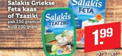 Aanbieding: Griekse Feta kaas of Tzaziki