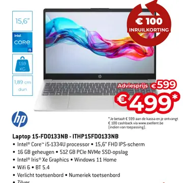 Aanbieding: Laptop 15-FD0133NB - ITHP15FD0133NB