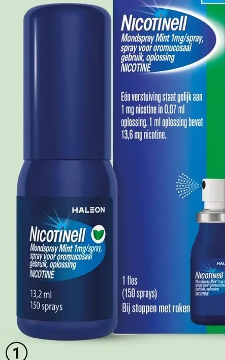 Aanbieding: Mondspray mint 1 mg 150 sprays