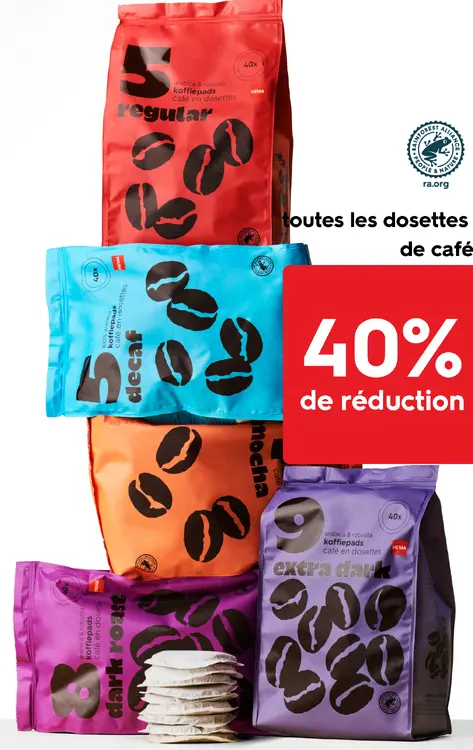 Offre: dosettes de café