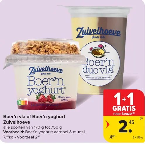 Promotie: Boer'n vla of Boer'n yoghurt