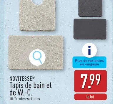 Offre: Tapis de bain et de W.-C.