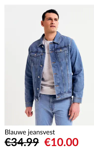 Promotie: Blauwe jeansvest