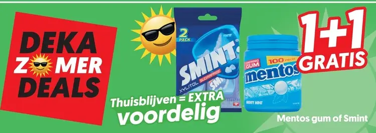 Aanbieding: Mentos gum of Smint
