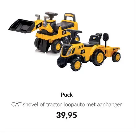 Aanbieding: CAT shovel of tractor loopauto met aanhanger