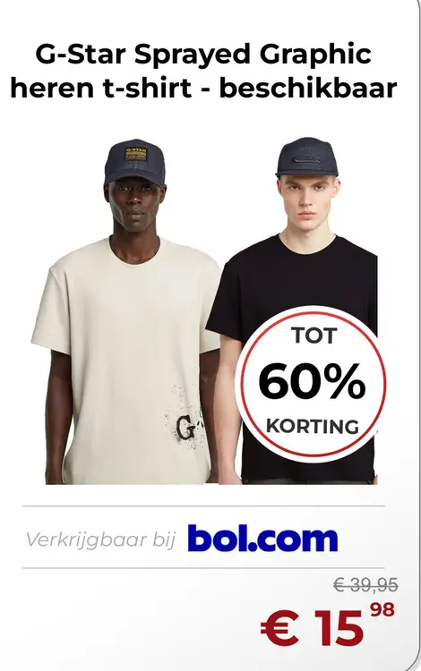 Aanbieding: Sprayed Graphic heren t-shirt