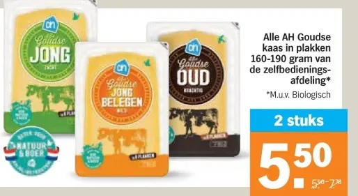 Aanbieding: Goudse kaas in plakken