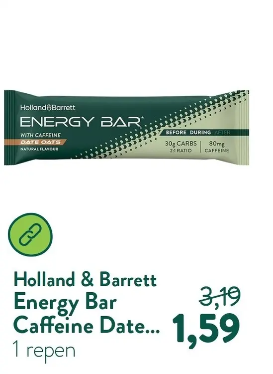 Aanbieding: Energy Bar Caffeine Dadel