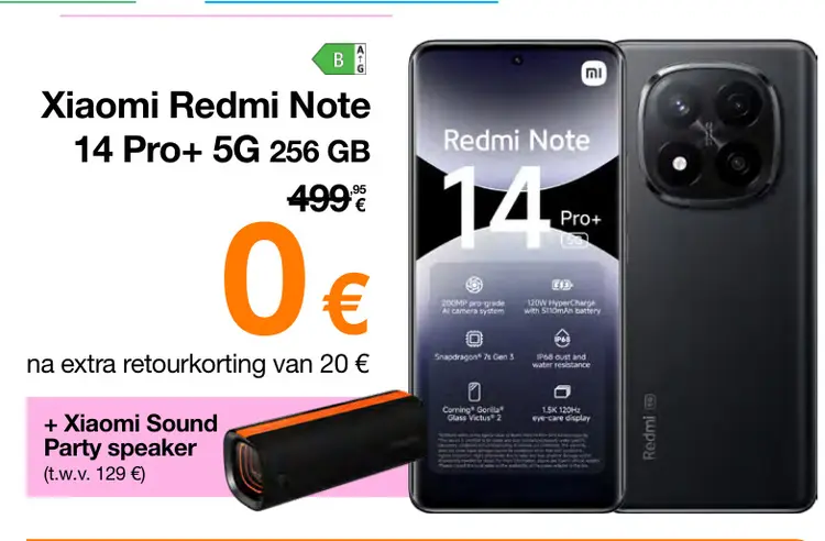 Aanbieding: Redmi Note 14 Pro+ 5G 256 GB