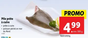 Offre: Plie prête à cuire