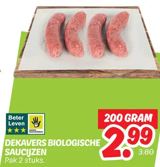 Dekavers biologische saucijzen