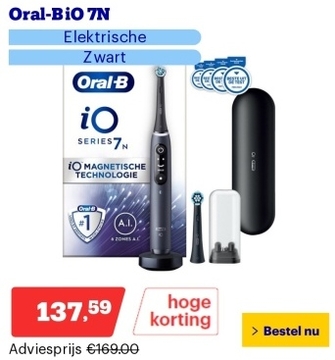 Aanbieding: Oral-B iO 7N - Elektrische Tandenborstel - Zwart