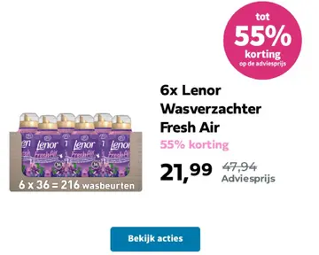 Aanbieding: Lenor Wasverzachter Fresh Air