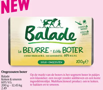Aanbieding: Ongezouten boter