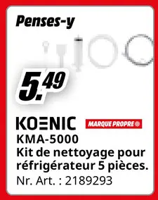 Offre: KMA-5000 Kit de nettoyage pour réfrigérateur 5 pièces