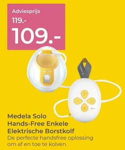 Aanbieding: Medela Solo Hands-Free Enkele Elektrische Borstkolf