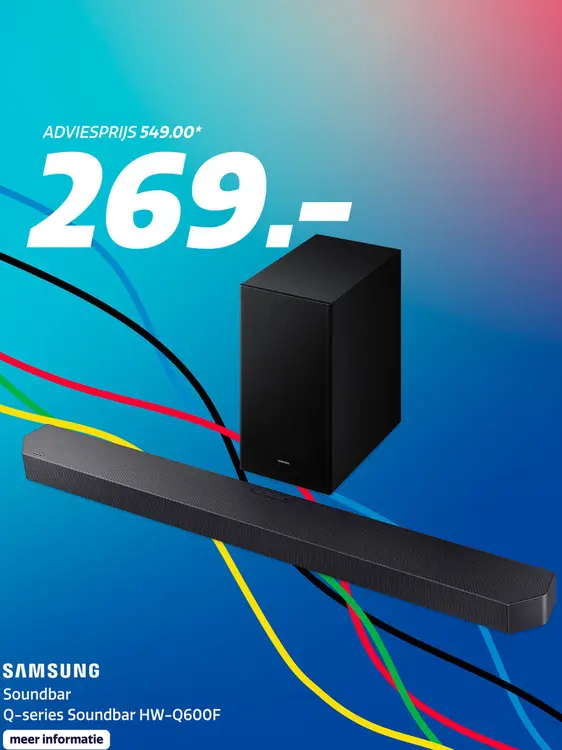 Aanbieding: Samsung Cinematic Soundbar HW-Q600F 2025