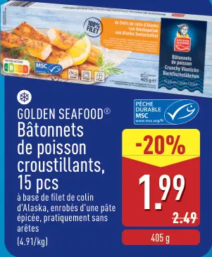 Offre: Bâtonnets de poisson croustillants