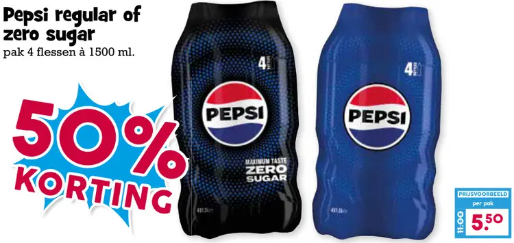 Aanbieding: Regular of zero sugar
