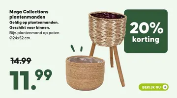 Aanbieding: Mega Collections plantenmanden