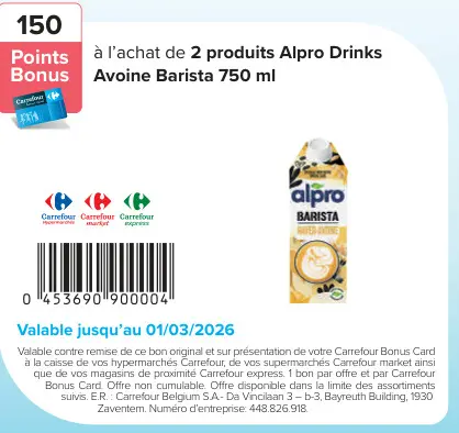 Offre: Alpro Drinks Avoine Barista