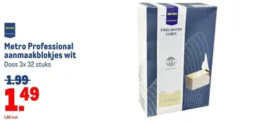 Aanbieding: Metro Professional aanmaakblokjes wit