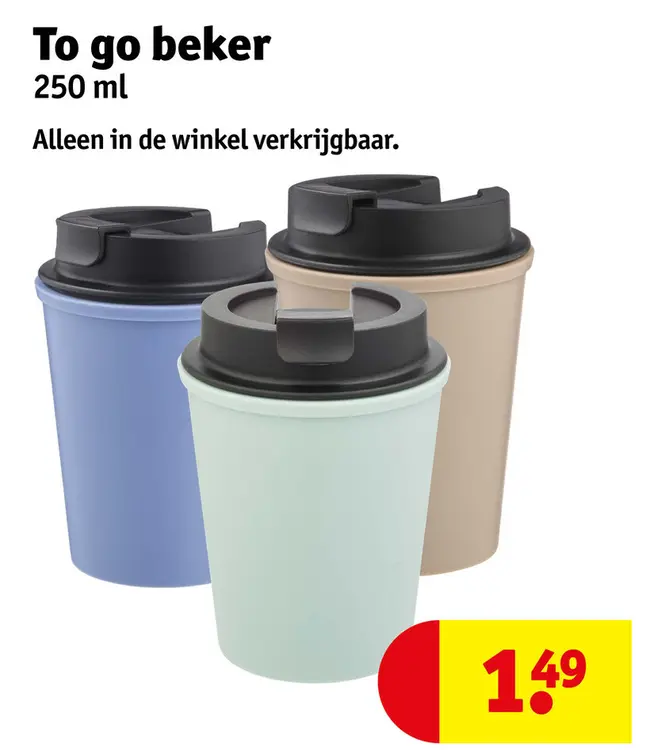 Promotie: To go beker