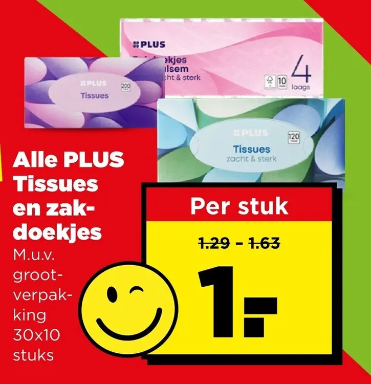 Aanbieding: Tissues en zakdoekjes