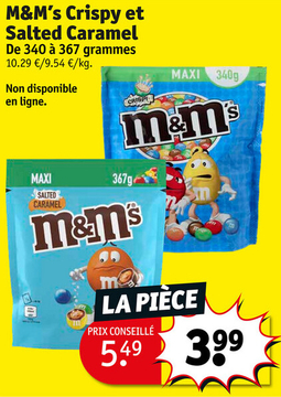 Offre: M&M's Crispy et Salted Caramel