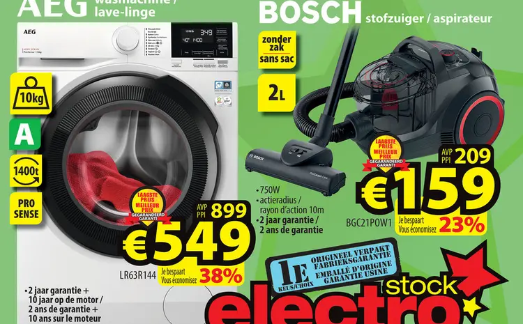 Promotie: wasmachine / lave-linge